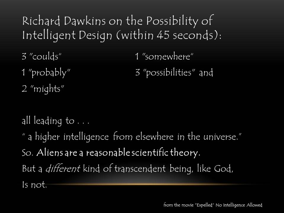 Richard Dawkins on the Possibility of Intelligent Design